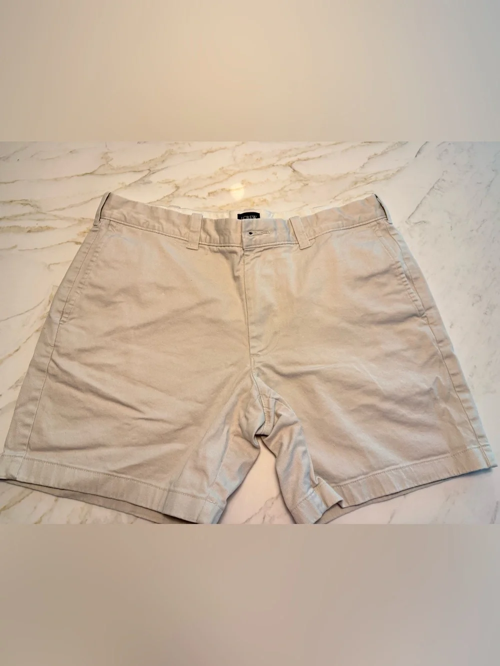 J.Crew Men’s Chino Shorts, Stone, 32” waist x 7” inseam